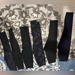 Black and Camo Print Leggings Bundle of 6